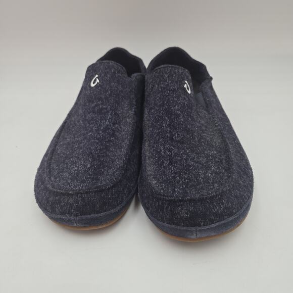 Olukai Moloa Hulu Men's Size 11 Slip On Casual Shoes Dark Blue Naxy Wool - Picture 2 of 7